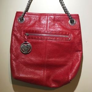Red leather Brighton Handbag
